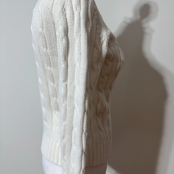 VINEYARD VINES CREW NECK CABLE KNIT SWEATER White size MED - Picture 12 of 12
